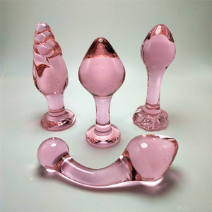 Juguetes Sexuales para Adultos, Dildo de Cristal para Mujeres, Tapón Anal de Cristal, Perlas Vaginales Rosadas, Bonito Tapón Anal - Product Image 1