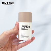 Flacon en plastique blanc brillant vide avec pompe à capuchon nude pour crème visage soin de la peau 50ml