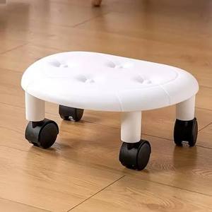 HALO Portable Low Rolling <b>Stool</b> with Soft Padded Seat 360 Degree Casters Compact Mobile Chair for Home Salon <b>Office</b> OEM ODM - Product Image 1