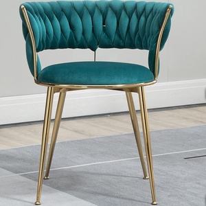 Chaise de cuisine moderne design violette <span class=keywords><strong>Fauteuil</strong></span> de courtoisie en velours pour salle à manger - Product Image 3