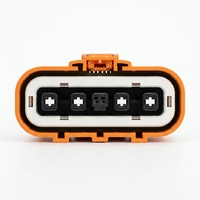 Connecteur mâle fil-carte TE 2,5 mm pas 8 broches 2343685-1 à angle droit 12 V PBT-GF10 pour faisceau automobile