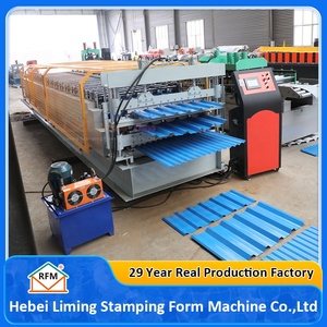 Hebei liming โลหะสี่เหลี่ยมคางหมูเครื่องทำแผ่นหลังคา IBR เครื่องทำแผ่นโลหะลูกฟูกบราซิล - Product Image 3