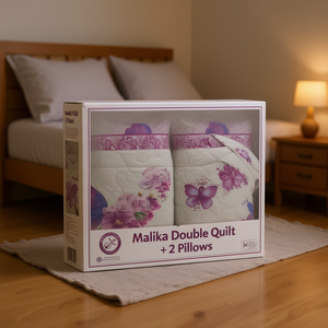 Couette double Malika avec 2 oreillers, motif papillon, style classique, pour toute la saison, usage domestique - Product Image 2