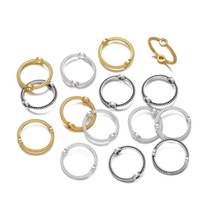 Bande perlée en alliage de zinc, taille moyenne, accessoires de bijoux DIY, style personnalisé, finition plaquée - Product Image 5