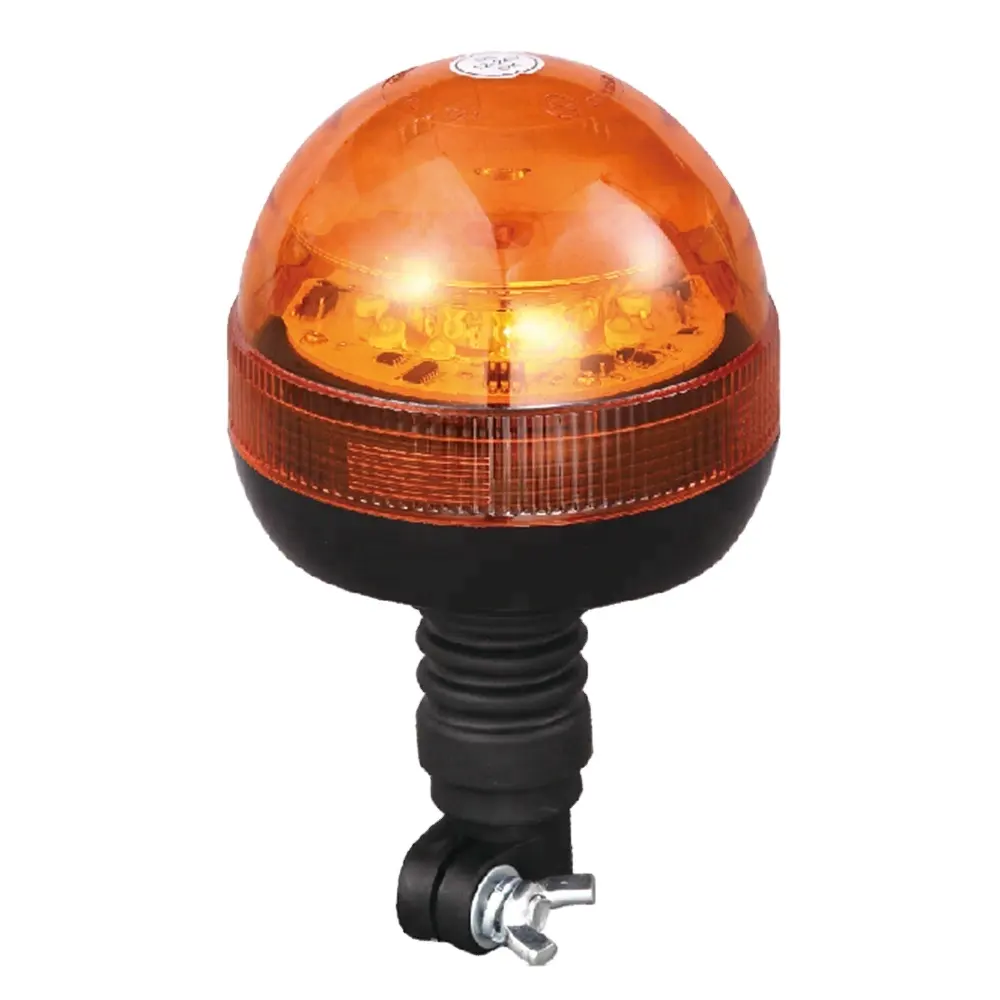 12V Rotating Flashing Amber Beacon DIN PoleスピゴットMount Tractor Warning Light