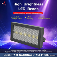 Luces Estroboscópicas LED RGB, Barra de Luces LED Blancas, 640*5050 Perlas LED, Frecuencia Estroboscópica de 1~30Hz, Luces Profesionales para Escenarios y Eventos