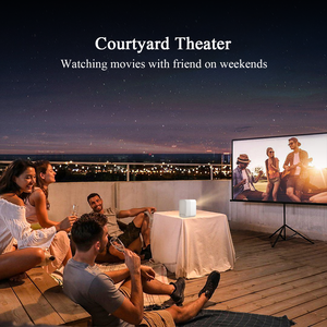 Projecteur domestique Beamer 720P Mini Pico avec mise au point automatique, 300 ANSI, WiFi intégré, Android 4K, LED, stéréo HIFI, portable, extérieur - Product Image 2