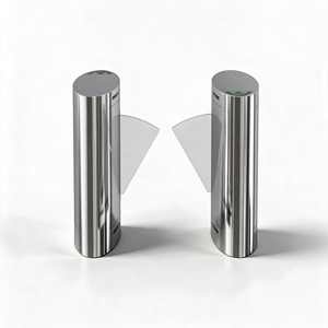 Portillon à battant BFC RFID avec reconnaissance faciale, contrôle d'accès automatique, barrière à battant bidirectionnelle pour écoles, bureaux et bâtiments - Product Image 1