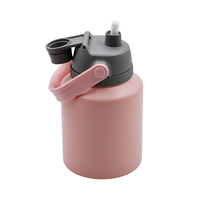 Grand flacon de sport de voyage en acier inoxydable isolé à double paroi de 32oz 900ml avec couvercle et poignée à bec verseur pour cadeau d'affaires
