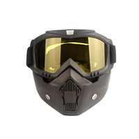 Casque intégral avec lunettes de cyclisme, lunettes tactiques de motocross pour les sports de plein air, personnalisable
