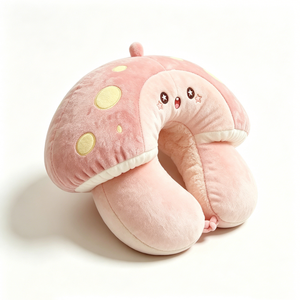 Customized Soft stuffed mushroom U-<b>shaped</b> <b>pillow</b>, Plant plush neck support <b>pillow</b> - Product Image 5