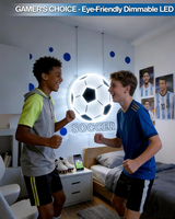 Enseigne néon acrylique Football pour décoration murale, lumière LED à intensité variable, alimentée par USB, lampe sportive pour chambre d'enfant, salle de jeux et man cave