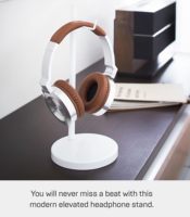 Support pour casque de bureau à domicile - Support pour casque - Base ronde, rond, en acier