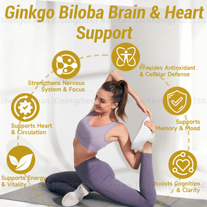 OEM Private Label Biologische Ginkgo Biloba Extract Oraal Vloeibaar Extract Supplementen voor Geheugen & Hersenfunctie Cognitieve Ondersteuning 120ml - Product Image 3