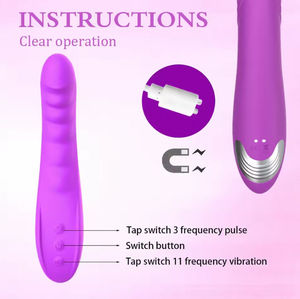 Vibratore Telescopico Femminile a Inserimento Diretto, Massaggiatore Punto G, Masturbatore Femminile, Dildo Vibrante - Product Image 5