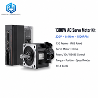 Moteur servo AC industriel 1,3 kW, couple élevé 8,4 Nm, monophasé, contrôle par impulsions/IO/RS485, prend en charge des options de connectivité polyvalentes