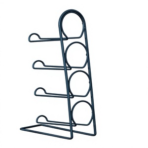Porte-bouteilles moderne en métal pour comptoir, rangement de bouteilles, outil de bar, design durable, style minimaliste, forme rectangulaire, en fer - Product Image 1