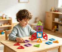 Meilleures ventes : Ensemble de construction de fusée DIY avec 26 blocs magnétiques transparents, jouet STEM pour tout-petits, jeu de groupe en intérieur
