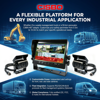Système d'alerte de proximité CISBO DVR AI BSD avec caméras de vision nocturne AHD 1080P et alarme sonore pour camions lourds