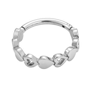 Anillo de Acero Inoxidable para Nariz, <span class=keywords><strong>Piercing</strong></span> <span class=keywords><strong>Daith</strong></span>, Joyería en Forma de Corazón con Bisagras, Septum, Joyería PARA EL Cuerpo - Product Image 5
