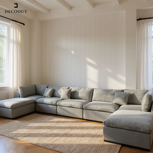 Best-seller Canapé de salon moderne <span class=keywords><strong>beige</strong></span> Meuble d'angle modulable Fonction de compression Canapé de salon - Product Image 5