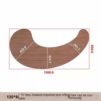 Escritorio de ordenador de forma especial curvo ejecutivo extensible de madera maciza Simple moderno para oficina en casa con MFC