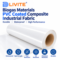 Bâche en PVC enduit de qualité professionnelle pour le biogaz, tissu imperméable robuste, fabrication sur mesure