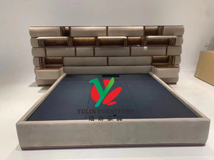 Luxurious Hotel Luxury <strong>king</strong> Size <strong>Bed</strong> with <strong>Big</strong> Headboard - Product Image 2