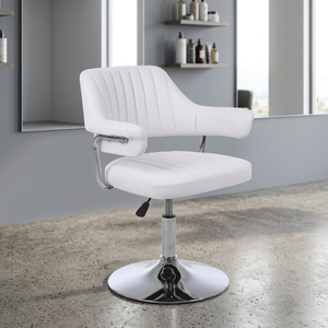 Chaise de bar haute rembourrée de style minimaliste avec dossier et accoudoirs, mobilier de bar haut de gamme, tabourets de bar en cuir pour la cuisine - Product Image 2