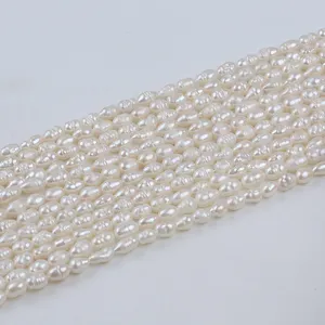 5-6mm Natural Freshwater Pearl Loose Beads DIY Jewelry Rice Pearl Wholesale