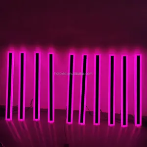 โมเดิร์นหลากสีโคมไฟสวน Sconce ระเบียง Sconce RGB อลูมิเนียมกลางแจ้ง RGB ยาว LED โคมไฟติดผนัง