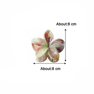 Pince à <span class=keywords><strong>cheveux</strong></span> coréenne en plastique, motif fleur, forme requin, 8 cm, finition marbre <span class=keywords><strong>lisse</strong></span>, pour filles et femmes - Product Image 6