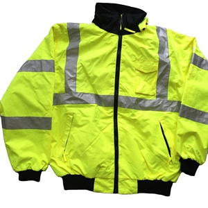 Yüksek görünürlük kış su geçirmez yansıtıcı emniyet iş giysisi <span class=keywords><strong>3</strong></span>-in-1bomber ceket dolgu ile - Product Image 1