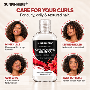 SUNPINHERB TEXTURE CARE CURL MOISTURE SHAMPOO Huile de Coco Hibiscus Shampooing Hydratant pour Cheveux Bouclés 384 ml Vente en Gros Direct Usine - Product Image 5