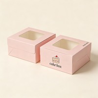 Boîte à gâteau d'anniversaire pliable facile à fabriquer avec fenêtre transparente