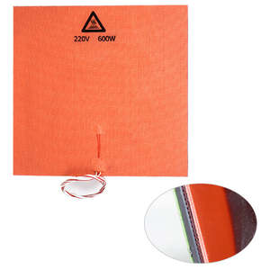 Plaque chauffante flexible en céramique et acier inoxydable 220-440V 3W/cm pour carter d'huile de moteur de voiture, 6x8 pouces, pour surfaces métalliques - Product Image 3