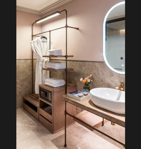 Laiton satiné luxueux hôtel chambre d'hôtes placard ouvert cadre <span class=keywords><strong>en</strong></span> métal garde-robe de plain-pied étagère de rangement personnalisé à la mode à la mode - Product Image 6