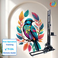 Mesin cetak dinding 3D Printer dinding vertikal UV/pencetak vertikal lukisan dinding latar belakang 3D