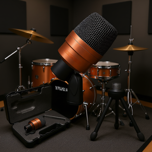 Micrófono de Batería Cardioide con Cable de 5 Núcleos, Conector XLR, Alimentación de 48 V CC, Kit de Audio Profesional - Product Image 2