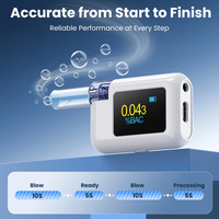 Dreifarbiger BAC-Display Messinstrument Digitaler Alkohol-Atemtester Tragbarer Alkoholtester Persönlicher Alkoholdetektor