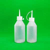 Botella de tinta de tatuaje de plástico para mascotas de 30ML, 16 oz, tapa superior giratoria para apretar, aplicador de aceites para el cabello, botella de pegamento, boquilla, embalaje de belleza