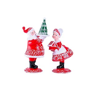Figuras de Papá Noel de Resina, Decoraciones Navideñas para Exteriores, Acabado Brillante, Estilo A B C D W329 - Product Image 4