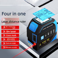 Télémètre laser 5m, mètre de distance infrarouge, règle électronique haute précision quatre-en-un, laser croisé pour la mesure de pièces