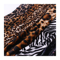 Tissu Velours Extensible Imprimé Léopard 250g - Style Coréen - Tissu Velours à Imprimé Animal - Robes de Danse Ajustées pour Filles et Garçons