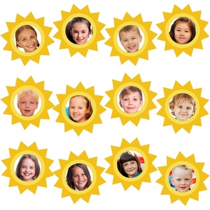 Decorazioni Estive per Bacheca: Ritagli di Carta a Tema Sole e Maschere di Luce Solare con 100 Punti di Colla per Lavoretti Fai-da-te - Product Image 1