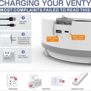 Ventilateur Socool 40000mAh Portable avec lumières LED colorées, moteur sans balais, pliable, rechargeable, électrique, pour le camping en extérieur, sur pied - Product Image 3