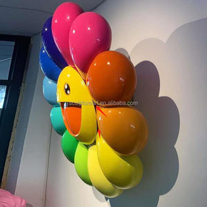 Nouveau design de décoration d'intérieur Tournesol <span class=keywords><strong>en</strong></span> fibre de verre Art mural Diy Home Decor Tournesol Sculpture Intérieur Extérieur Statue Maison <span class=keywords><strong>Jardin</strong></span> Déco - Product Image 2