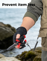 Pince de pêche multifonctionnelle en acier au carbone de 7/9/11 pouces, dégarnisseur d'hameçons, coupe-anneaux brisés, outil de pêche portable et étanche pour l'extérieur