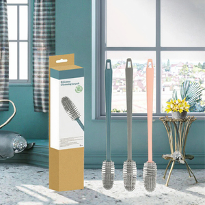 Brosse à poils éponge durables avec manche en plastique, brosse à plancher écologique pour bouteilles Chinagama CG-CK041 - Product Image 3