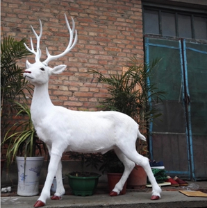 Renna di natale ornamento all'aperto cervo bianco realistico a grandezza naturale decorazioni natalizie renna <span class=keywords><strong>animali</strong></span> simulati - Product Image 4
